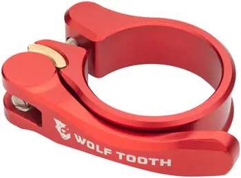 Wolf Tooth Quick-Release Seatpost Clamp – 36.4Mm Diameter, Vibrant Red 1
