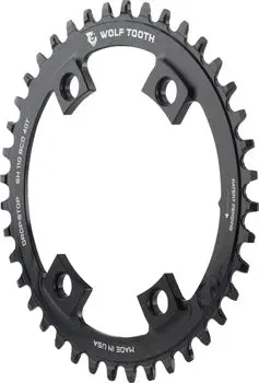 Wolf Tooth Shimano 110 Asymmetric Bcd Chainring – 40T, 4-Bolt, Drop-Stop, Black 1