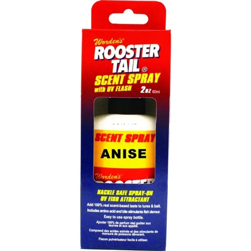 Wordens Rooster Tail Anise Scent Spray — 2 Oz Rechargeable Attractant 1