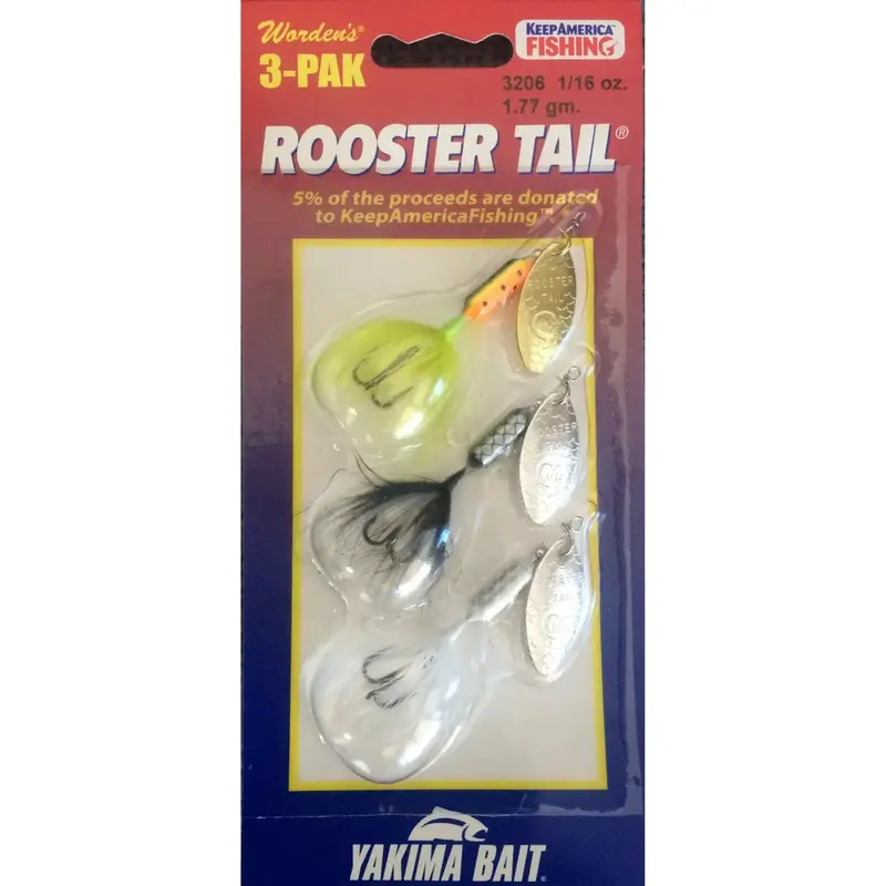 Worden’S Rooster Tail Spinnerbait – 1/16 Oz, 3-Pack 1