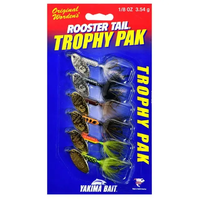 Worden’S Rooster Tail Trophy Pack — 1/8-Ounce Spinnerbaits (6-Pack) 1
