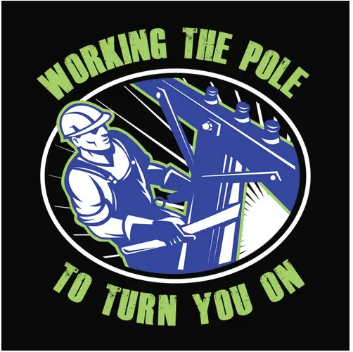 Working The Pole Playful Illustration Tee 1