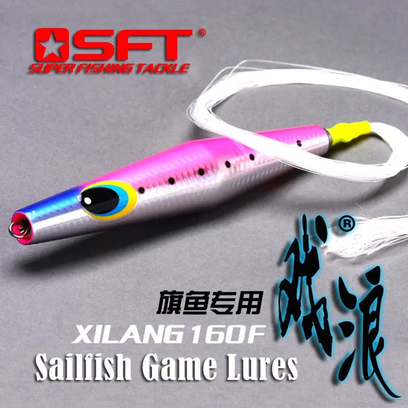 Xilang Handcrafted Wooden Sailfish Popper – 160Mm Floating Pencil Lure, 55G, Sft Brand Game Fishing Bait 1