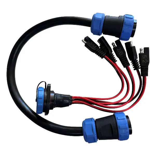 Yak Power Dual-Plug Jumper Harness With Panel-Mount Connection 1