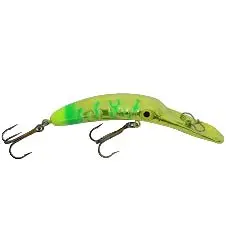 Yakima Bait Mag Lip Trolling Plug – 4.5-Inch Deep-Diving Crankbait, Grinch Pickle Color 1