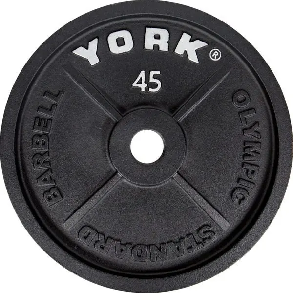 York 2" Cast Iron Olympic Weight Plates – Durable Fitness Standard 6