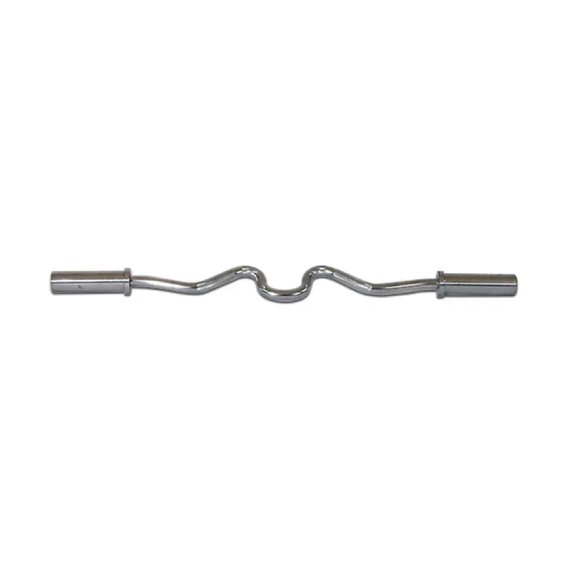 York 4-Foot Olympic Close-Grip E-Z Curl Bar – Chrome 1
