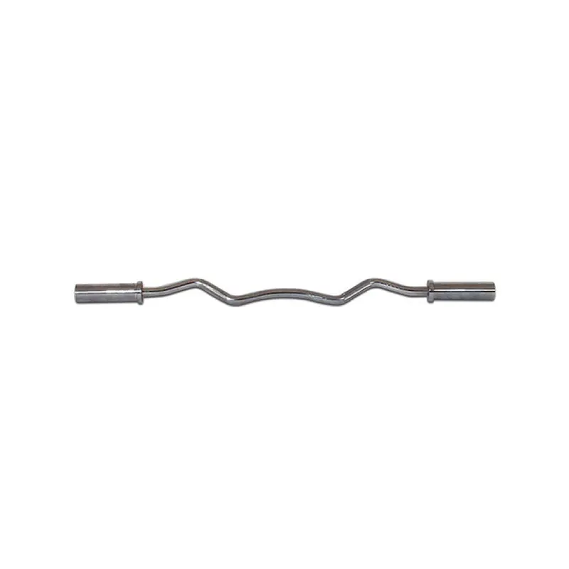 York 4-Foot Standard Chrome E-Z Curl Bar For Weight Training 1