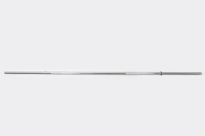 York 7-Foot Chrome Deluxe Weight Bar – Fixed Inner Collars, Model 6037 1