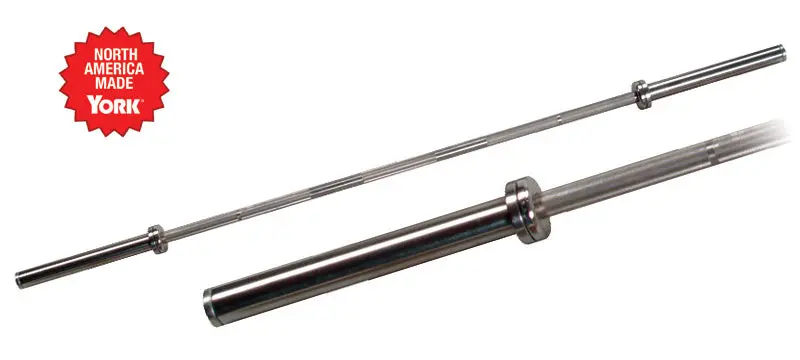 York 7-Foot High-Tensile Chrome Olympic Barbell – Rated To 1000 Lbs 1