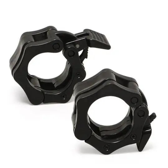 York Barbell 2-Inch Olympic Locking Collars – Black Steel 1