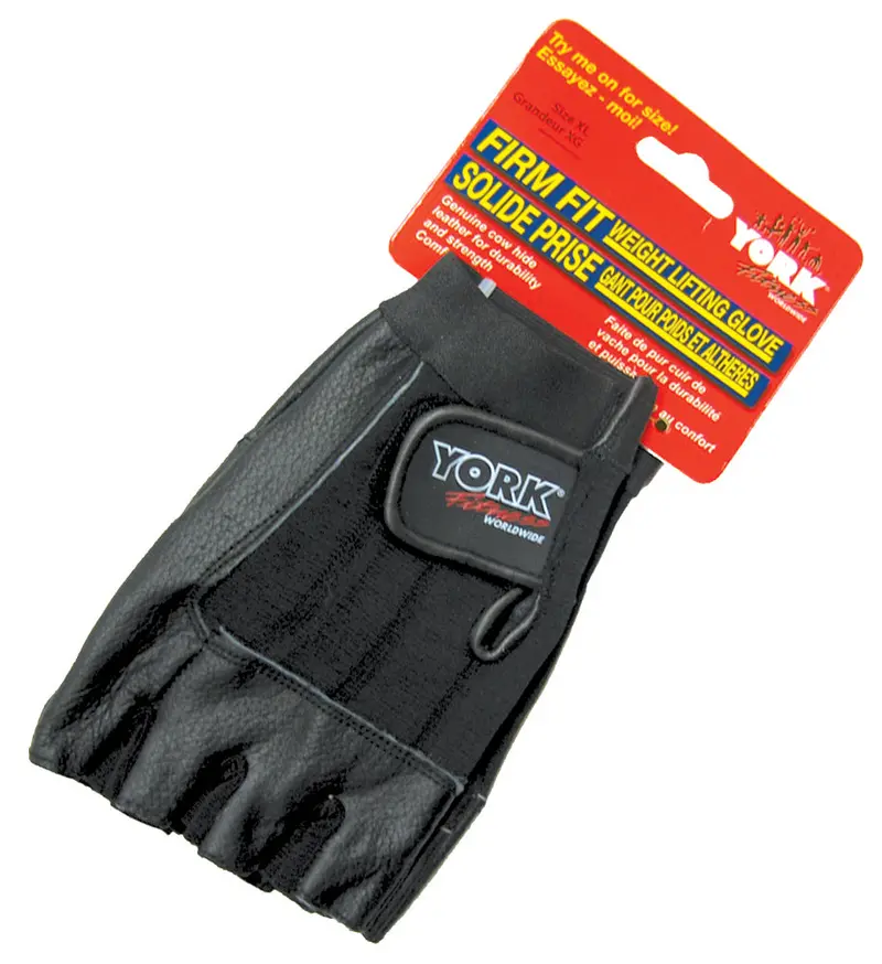 York Firm Fit Lifting Gloves – Reinforced Palm, Breathable Back, Secure Wrist Strap 1
