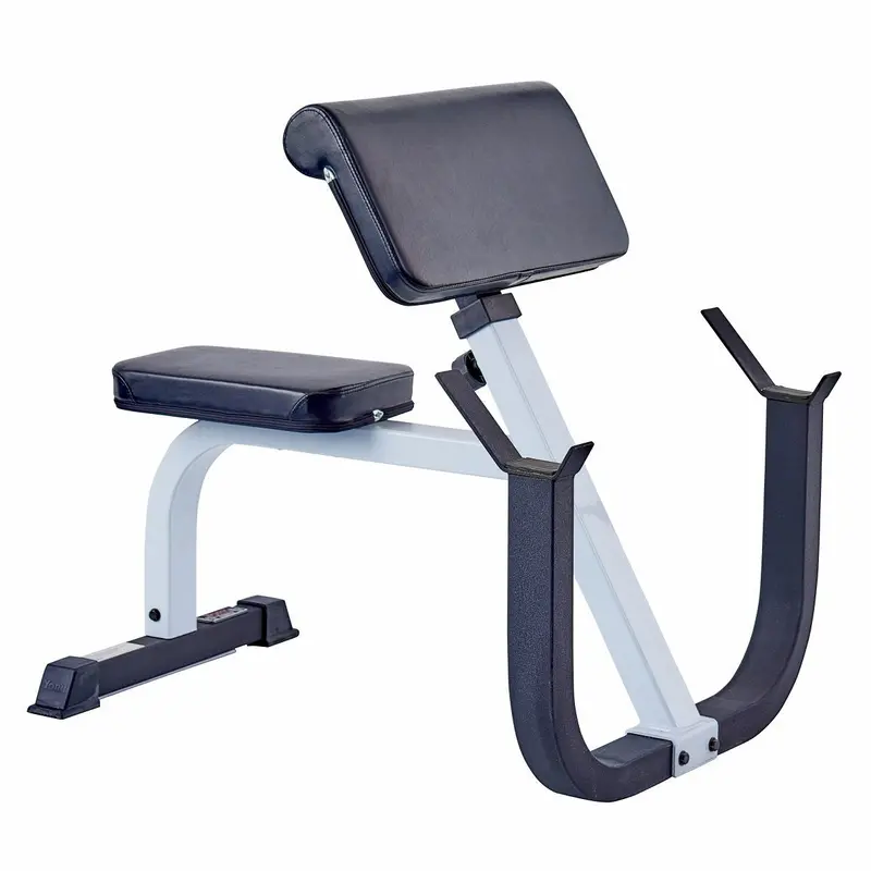 York Fts Preacher Curl Bench – Angled Arm Support Station 1