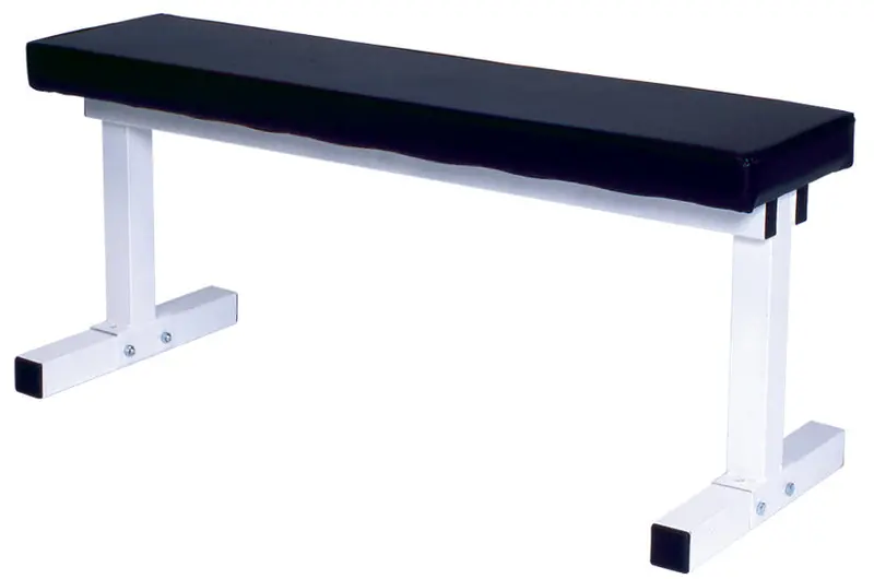York Pro Series 101 Flat Bench – Durable White Steel Construction 1