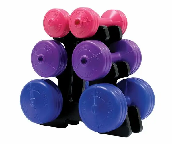 York V19 19 Kg Adjustable Dumbbell Set – Cast Iron Hex Dumbbells 1