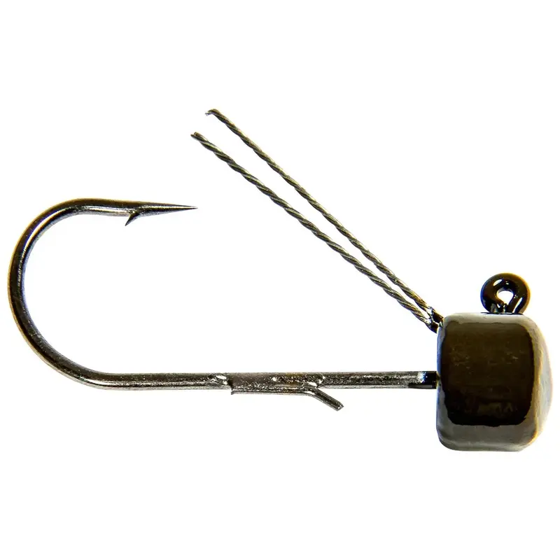 Z-Man Weedless Pro Shroomz Ned Rig Jig Heads – 1/4-Ounce, Green Pumpkin, 4-Pack 1